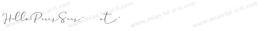 HelloParisSans-常规 ot字体转换